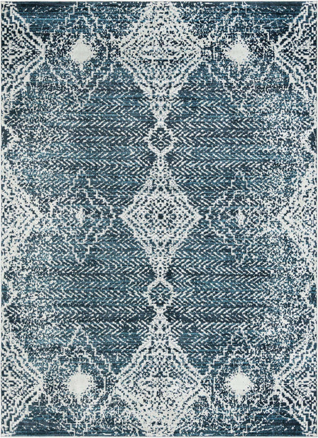 Navy Blue 10' x 14' 1 Kamala Washable Rectangle Rug