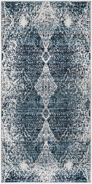 Navy Blue 2' x 4' 1 Kamala Washable Runner Rug