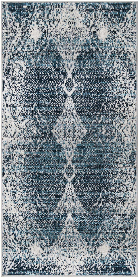 Navy Blue 2' x 4' 1 Kamala Washable Runner Rug