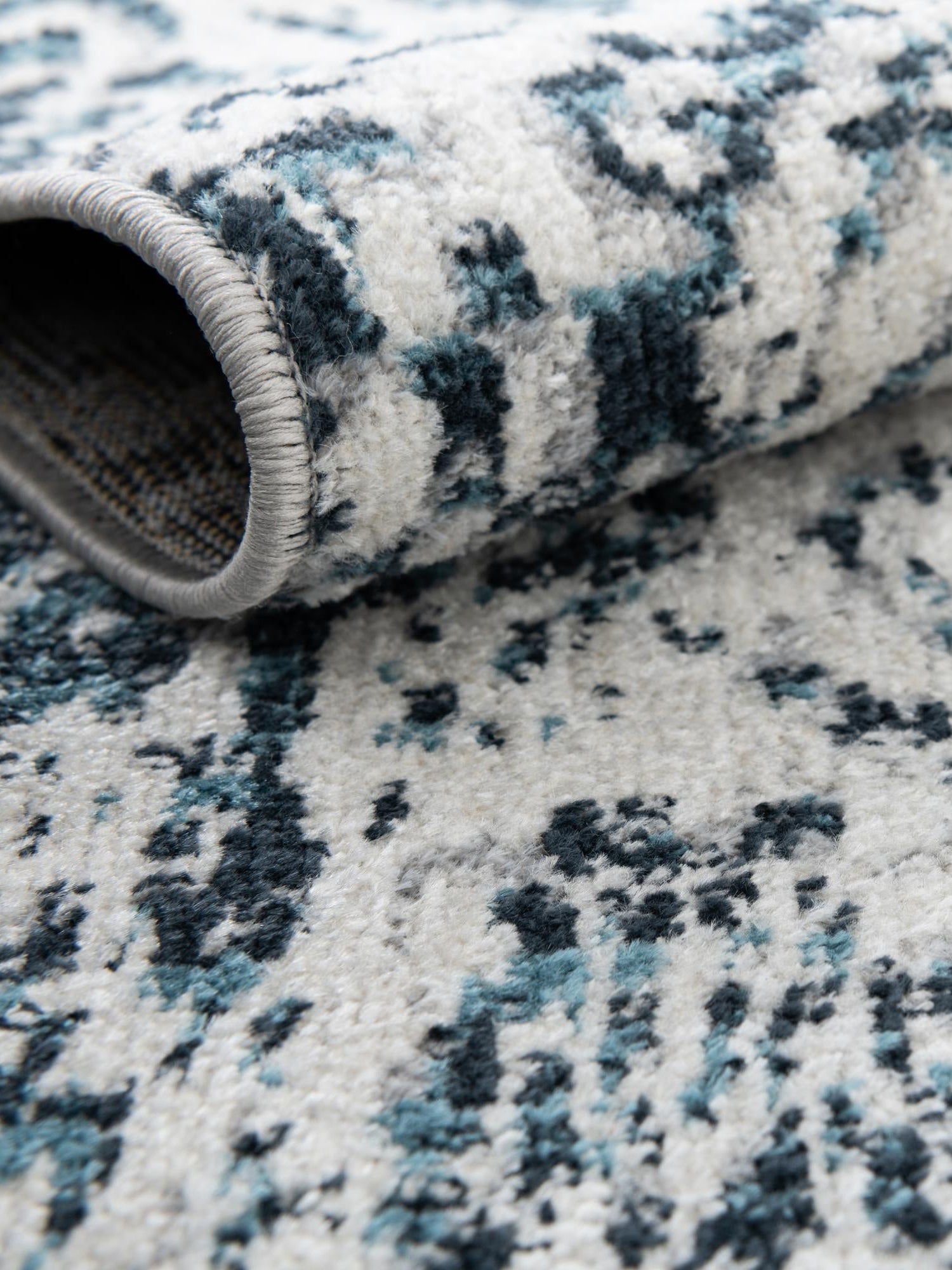 Washable Navy Blue 2' x 3' 1 Kamala Washable Rectangle Area Rug Easy to Clean Stain Resistant & Durable 100% Polyester Spill-Friendly Carpet for Sale at Rug Engine