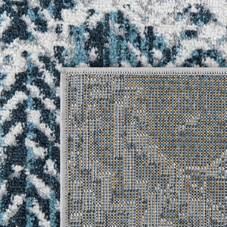 Washable Navy Blue 7' 10 x 10' Kamala Washable Rectangle Area Rug Easy to Clean Stain Resistant & Durable 100% Polyester Spill-Friendly Carpet for Sale at Rug Engine