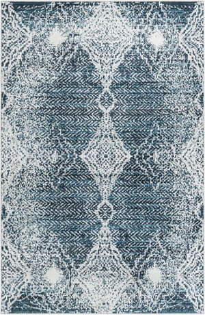 Navy Blue 5' 3 x 8' Kamala Washable Rectangle Rug