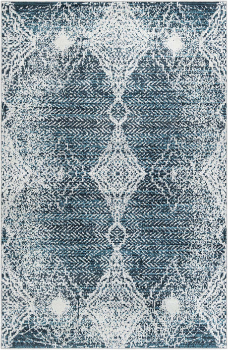 Navy Blue 5' 3 x 8' Kamala Washable Rectangle Rug