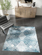 Navy Blue 5' 3 x 5' 3 Kamala Washable Square Rug