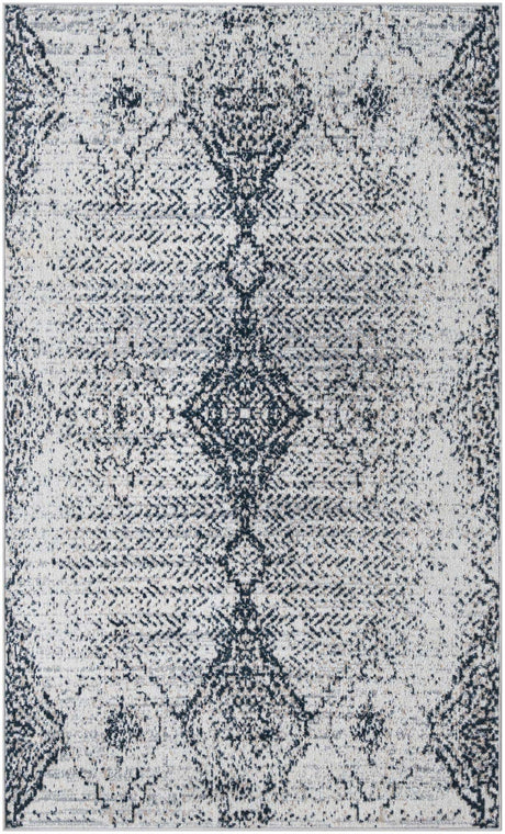 Black and White 3' 3 x 5' 3 Kamala Washable Rectangle Rug