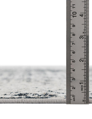 Black and White 2' x 8' Kamala Washable Runner Rug
