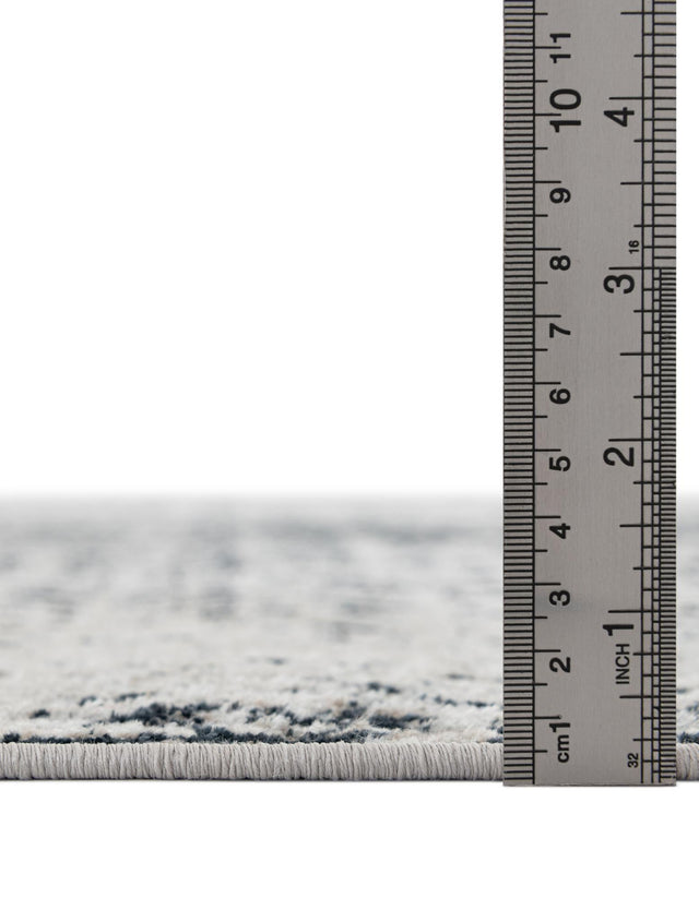 Black and White 2' x 8' Kamala Washable Runner Rug