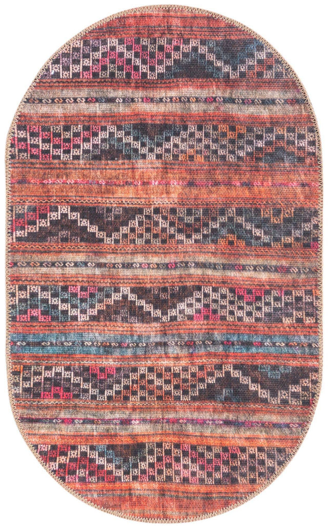 Washable Multicolor 2' x 3' 1 Timeless Oval Area Rug Easy to Clean Stain Resistant & Durable Traditional Classic Vintage Design Carpet for Sale at Rug Engine
