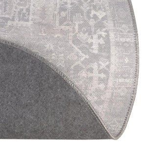 Washable Gray 2' x 3' 1 Timeless Oval Area Rug Easy to Clean Stain Resistant & Durable Traditional Classic Vintage Design Carpet for Sale at Rug Engine