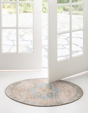 Washable Light Brown 2' x 3' 1 Timeless Oval Area Rug Easy to Clean Stain Resistant & Durable Traditional Classic Vintage Design Carpet for Sale at Rug Engine