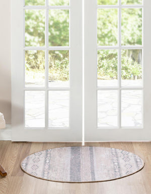 Washable Gray 2' x 3' 1 Timeless Oval Area Rug Easy to Clean Stain Resistant & Durable Traditional Classic Vintage Design Carpet for Sale at Rug Engine