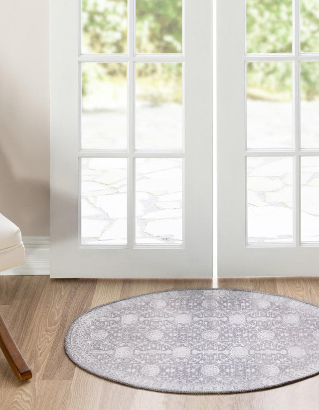 Washable Gray 2' x 3' 1 Timeless Oval Area Rug Easy to Clean Stain Resistant & Durable Traditional Classic Vintage Design Carpet for Sale at Rug Engine