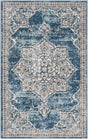 Blue 3' 3 x 5' 3 Nyla Rectangle Area Rug 100% Polypropylene Traditional Classic Carpet for Living Room, Kitchen, Bedroom, Dining, Office for Sale at Rug Engine