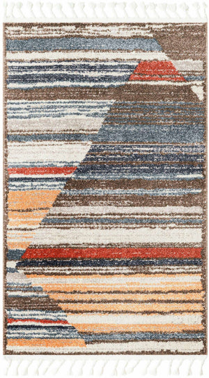 Multicolor 3' 3 x 5' 3 Aramis Rectangle Area Rug Polypropylene With Cotton Backing Easy Clean Living Room Bedroom Dining Office Carpet for Sale at Rug Engine