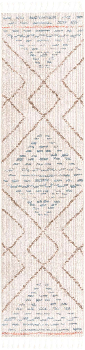Ivory 2' 7 x 10' Aramis Runner Area Rug Polypropylene With Cotton Backing Easy Clean Living Room Bedroom Dining Office Carpet for Sale at Rug Engine