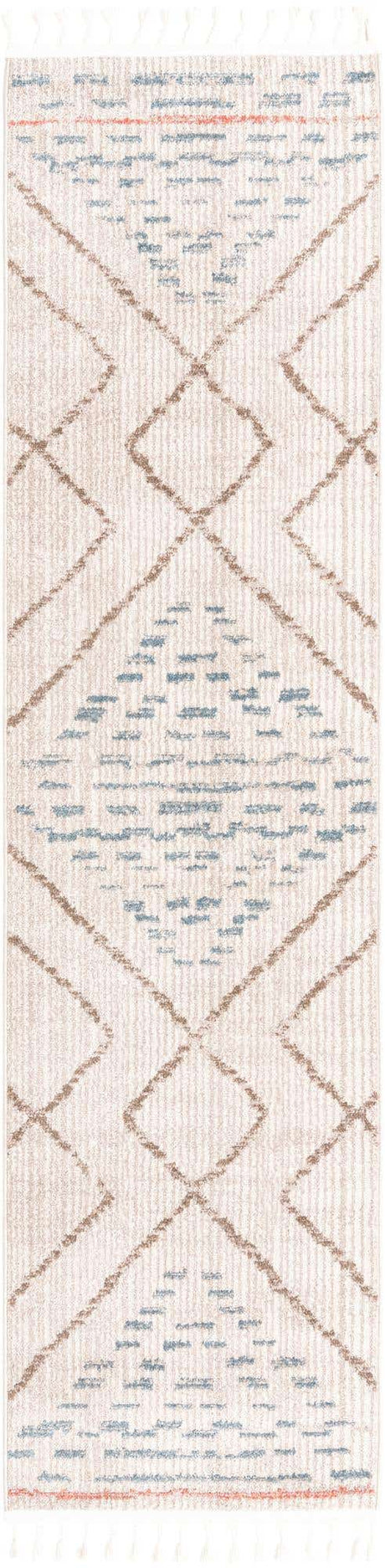 Ivory 2' 7 x 10' Aramis Runner Area Rug Polypropylene With Cotton Backing Easy Clean Living Room Bedroom Dining Office Carpet for Sale at Rug Engine