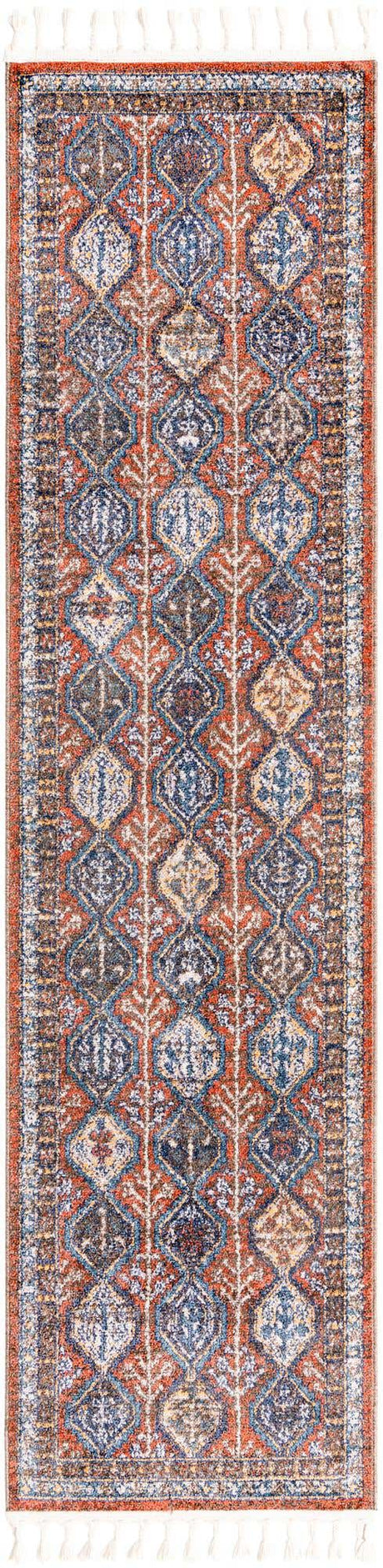 Rust Red 2' 7 x 10' Aramis Runner Area Rug Polypropylene With Cotton Backing Easy Clean Living Room Bedroom Dining Office Carpet for Sale at Rug Engine