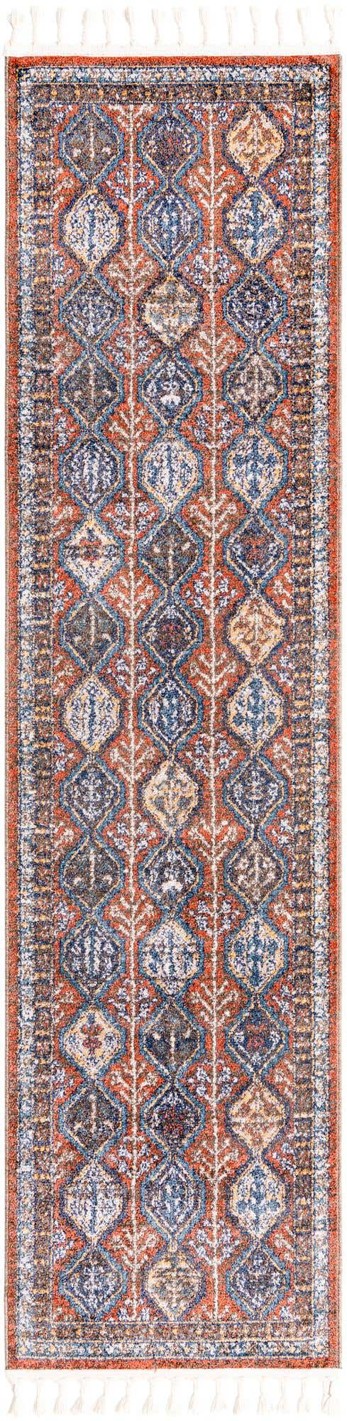 Rust Red 2' 7 x 10' Aramis Runner Area Rug Polypropylene With Cotton Backing Easy Clean Living Room Bedroom Dining Office Carpet for Sale at Rug Engine