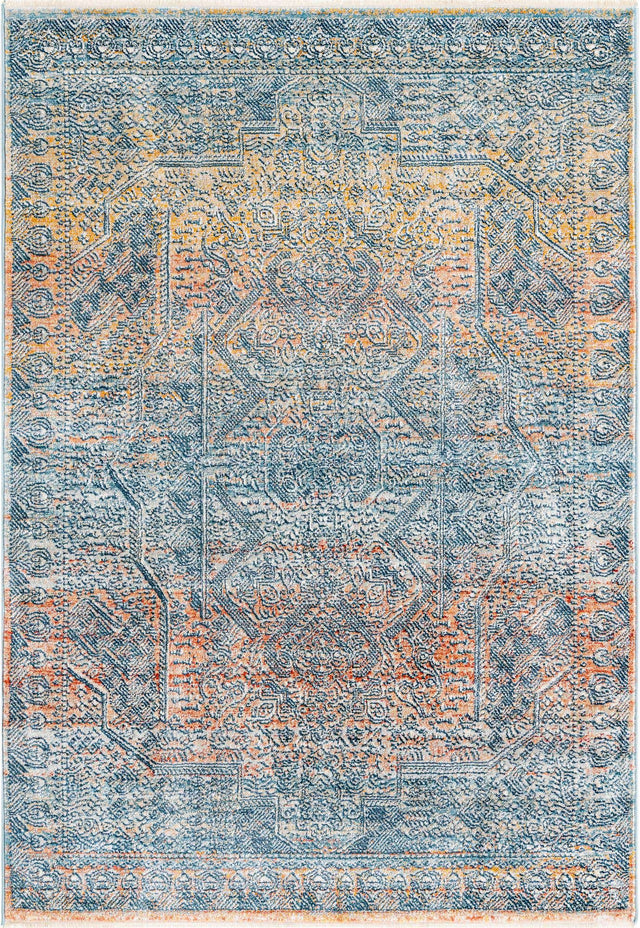 Multicolor 2' x 3' 1 Newport Rectangle Area Rug 100% Polypropylene Traditional Distressed Classic Contemporary Carpet for Home Decor for Sale at Rug Engine
