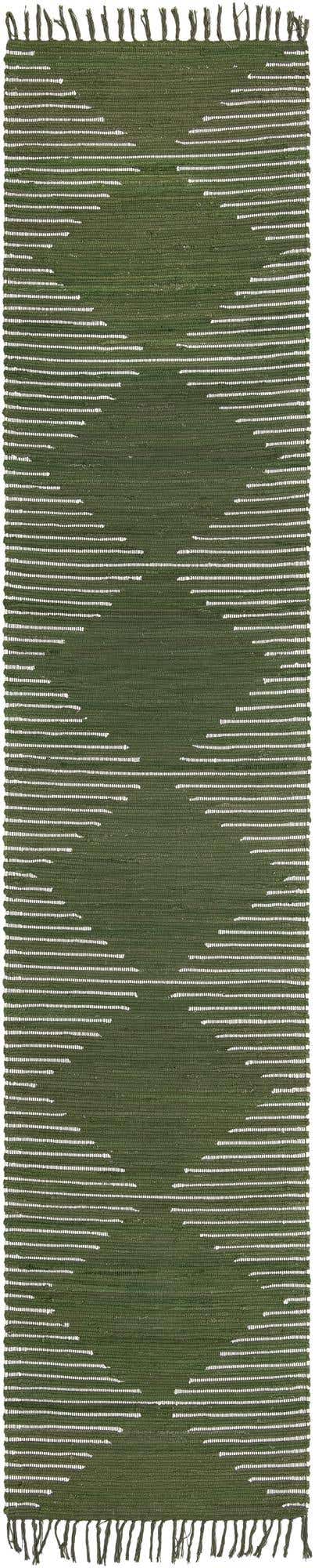 Green 3' x 16' 1 Chindi Cotton Runner Rug