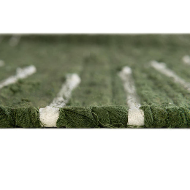 Green 7' 1 x 7' 1 Chindi Cotton Square Rug