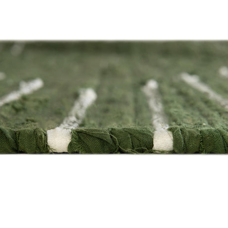 Green 10' x 10' Chindi Cotton Square Area Rug Interior Design Home Decor Carpet Mat for Sale at Rug Engine
