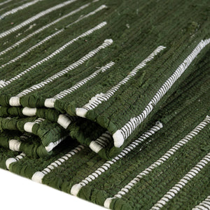 Green 7' 1 x 7' 1 Chindi Cotton Square Rug