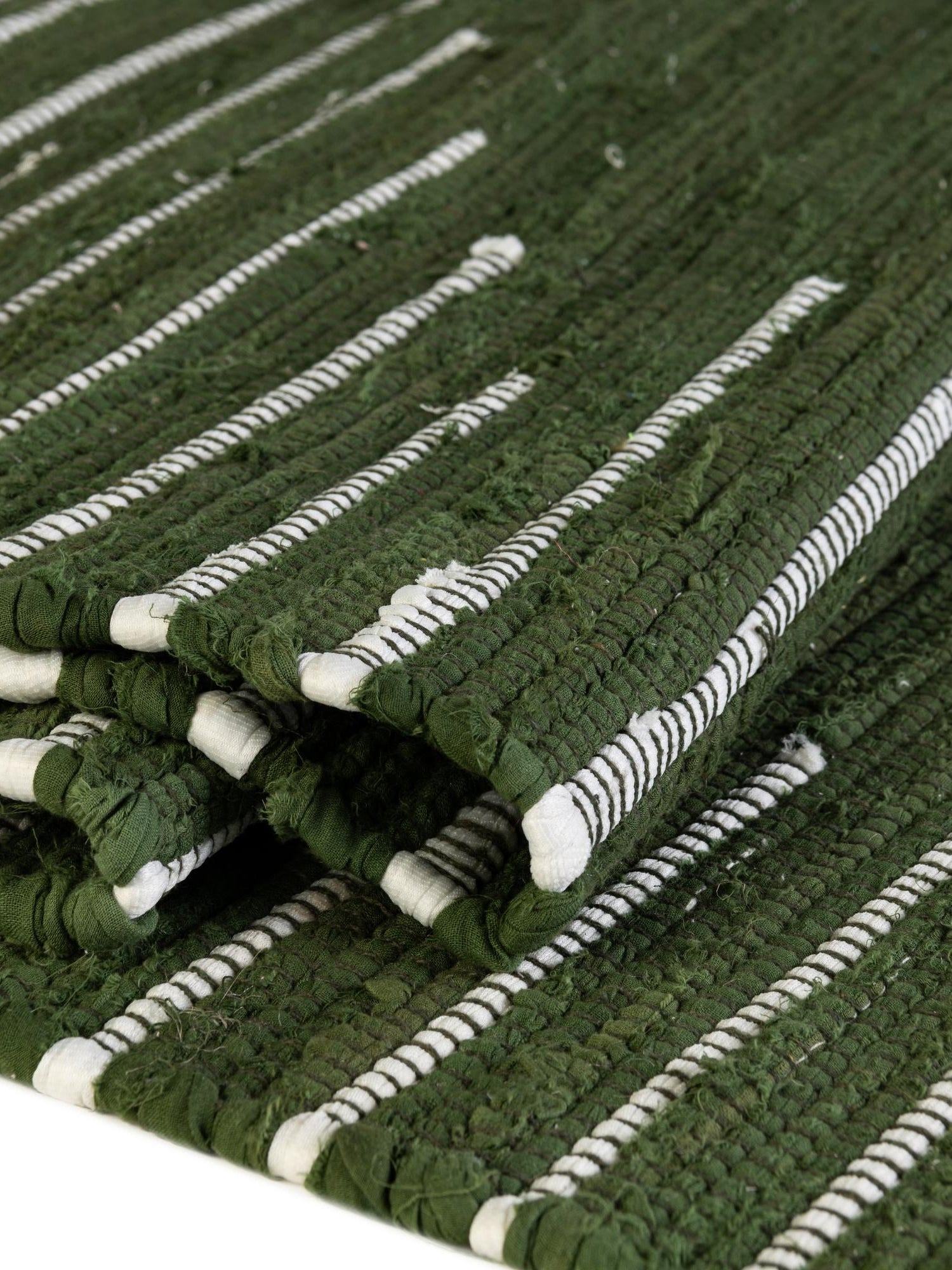 Green 10' x 10' Chindi Cotton Square Area Rug Interior Design Home Decor Carpet Mat for Sale at Rug Engine