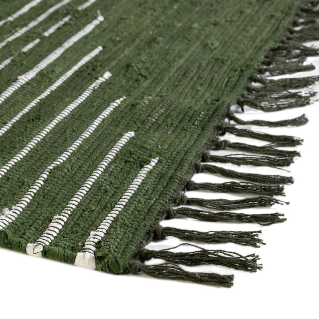Green 7' 1 x 7' 1 Chindi Cotton Square Rug