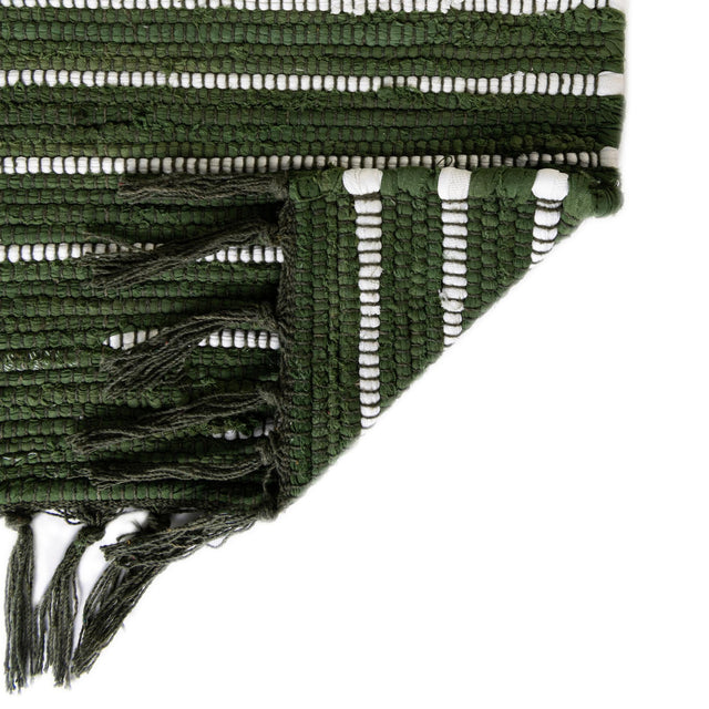 Green 7' 1 x 7' 1 Chindi Cotton Square Rug
