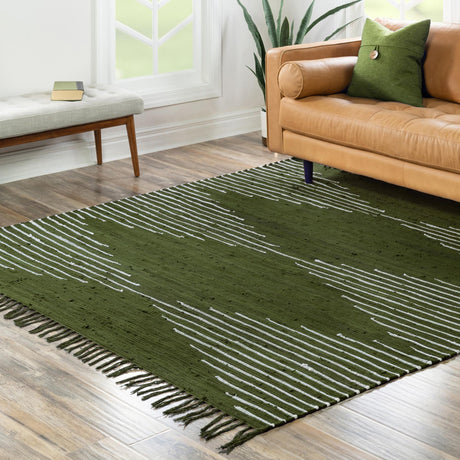 Green 10' x 10' Chindi Cotton Square Area Rug Interior Design Home Decor Carpet Mat for Sale at Rug Engine
