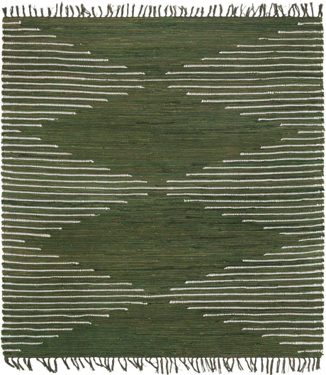 Green 7' 1 x 7' 1 Chindi Cotton Square Rug