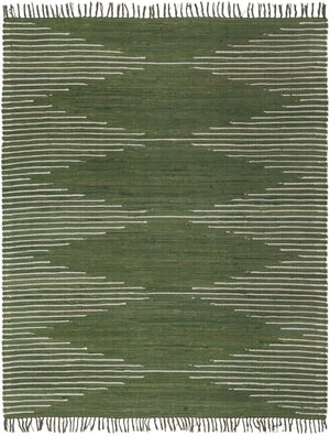 Green 8' x 10' Chindi Cotton Rectangle Rug