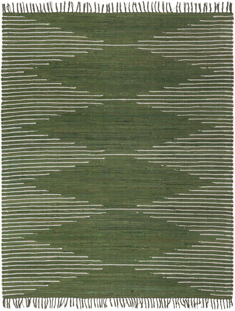 Green 8' x 10' Chindi Cotton Rectangle Rug