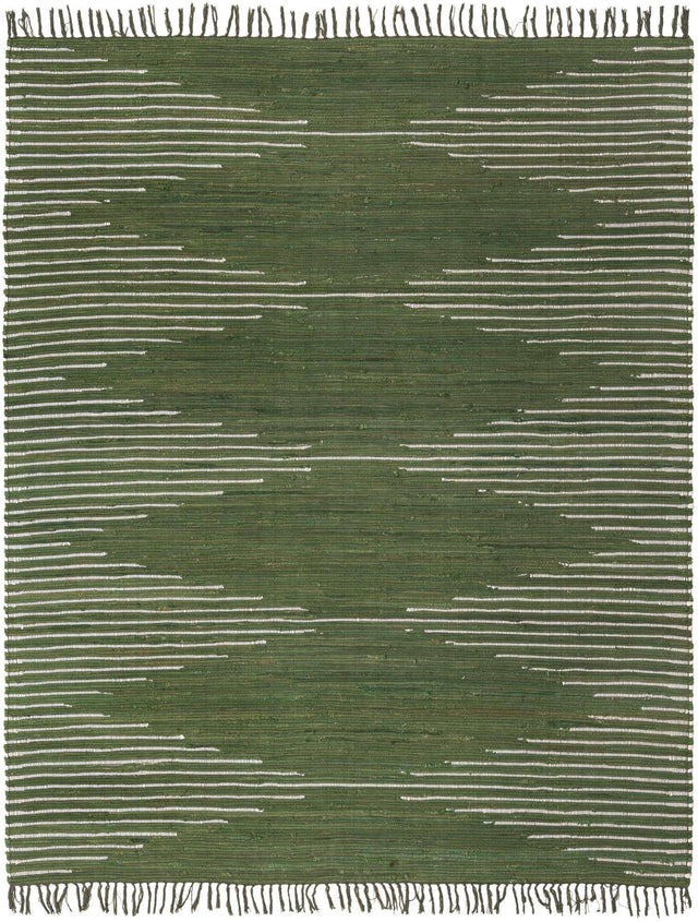 Green 8' x 10' Chindi Cotton Rectangle Rug