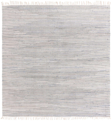 Light Gray 10' x 10' Chindi Cotton Square Rug
