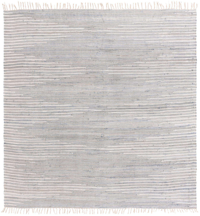 Light Gray 10' x 10' Chindi Cotton Square Rug