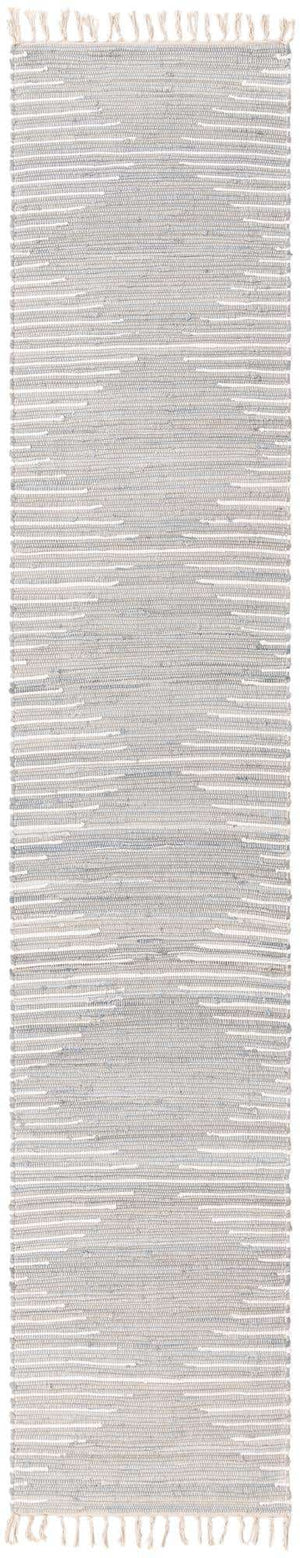 Light Gray 3' x 13' 1 Chindi Cotton Runner Rug