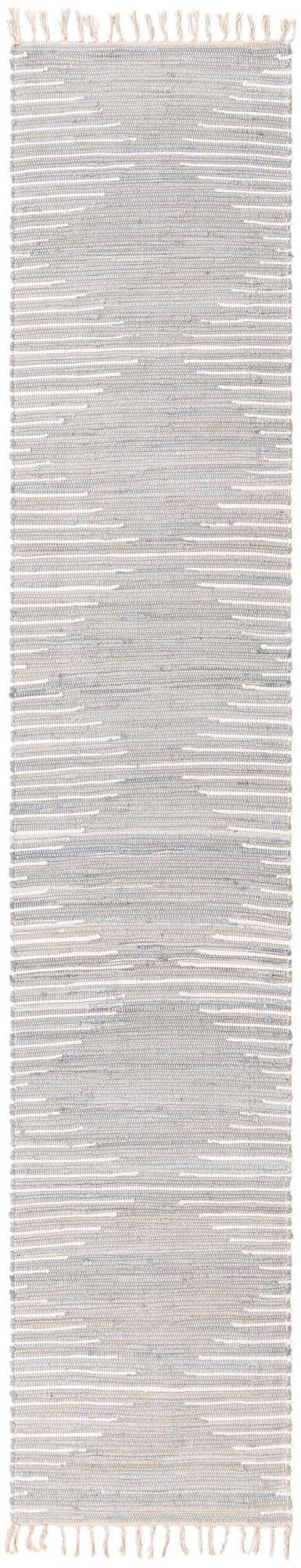 Light Gray 3' x 13' 1 Chindi Cotton Runner Rug