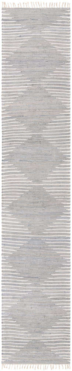 Light Gray 3' x 16' 1 Chindi Cotton Runner Rug