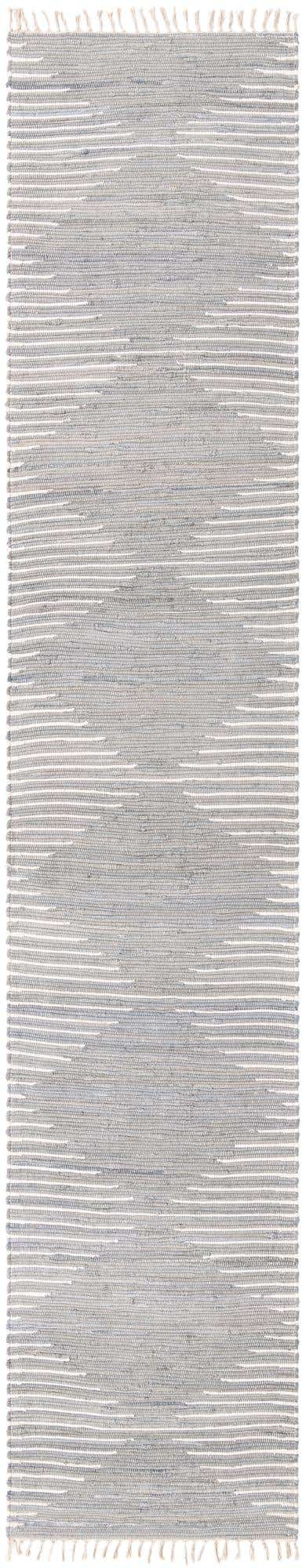 Light Gray 3' x 16' 1 Chindi Cotton Runner Rug