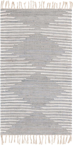 Light Gray 3' 3 x 5' 1 Chindi Cotton Rectangle Rug