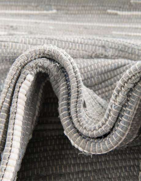 Light Gray 7' 1 x 7' 1 Chindi Cotton Square Area Rug Interior Design Home Decor Carpet Mat for Sale at Rug Engine