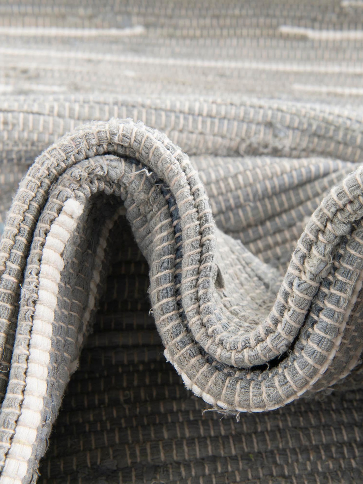 Light Gray 10' x 10' Chindi Cotton Square Area Rug Interior Design Home Decor Carpet Mat for Sale at Rug Engine