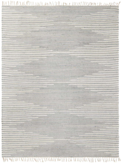 Light Gray 8' x 10' Chindi Cotton Rectangle Rug