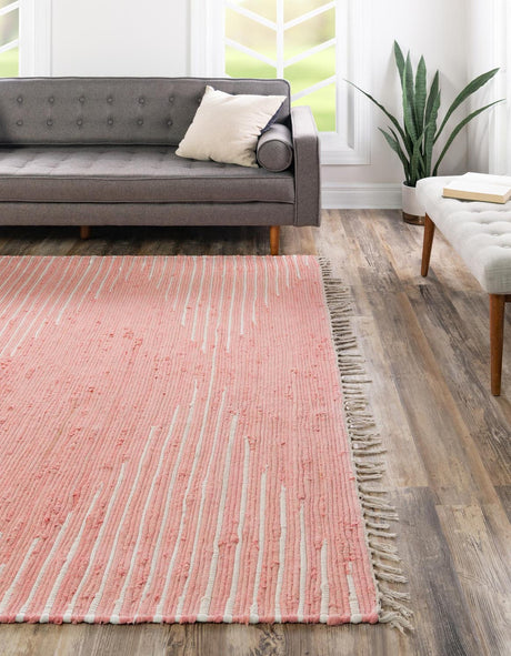 Rose 10' x 10' Chindi Cotton Square Rug