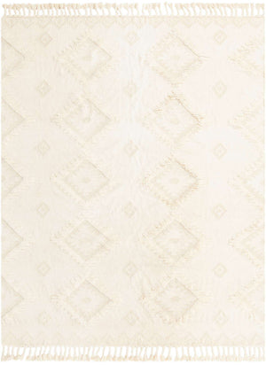 Ivory 10' x 13' 1 Mesa Rectangle Area Rug 100% Wool Geometric All Natural Carpet for Living, Dining, Office, Bedrooms, Dorms, Kitchens for Sale at Rug Engine