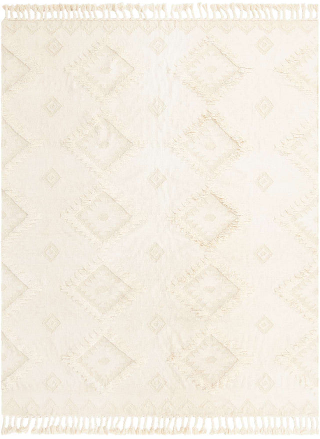 Ivory 10' x 13' 1 Mesa Rectangle Area Rug 100% Wool Geometric All Natural Carpet for Living, Dining, Office, Bedrooms, Dorms, Kitchens for Sale at Rug Engine