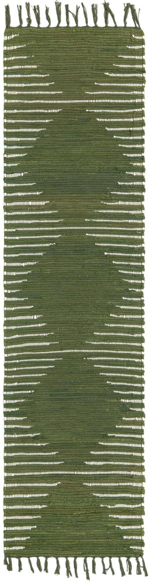 Green 2' x 8' Chindi Cotton Runner Area Rug Interior Design Home Decor Carpet Mat for Sale at Rug Engine