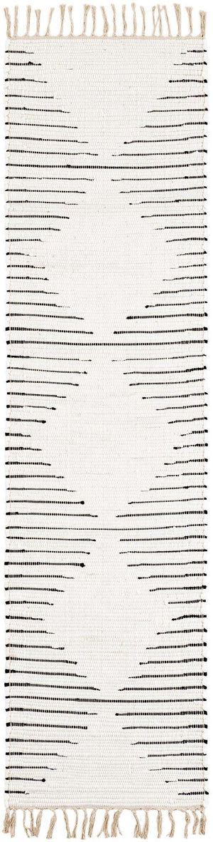 White 2' x 8' Chindi Cotton Runner Rug